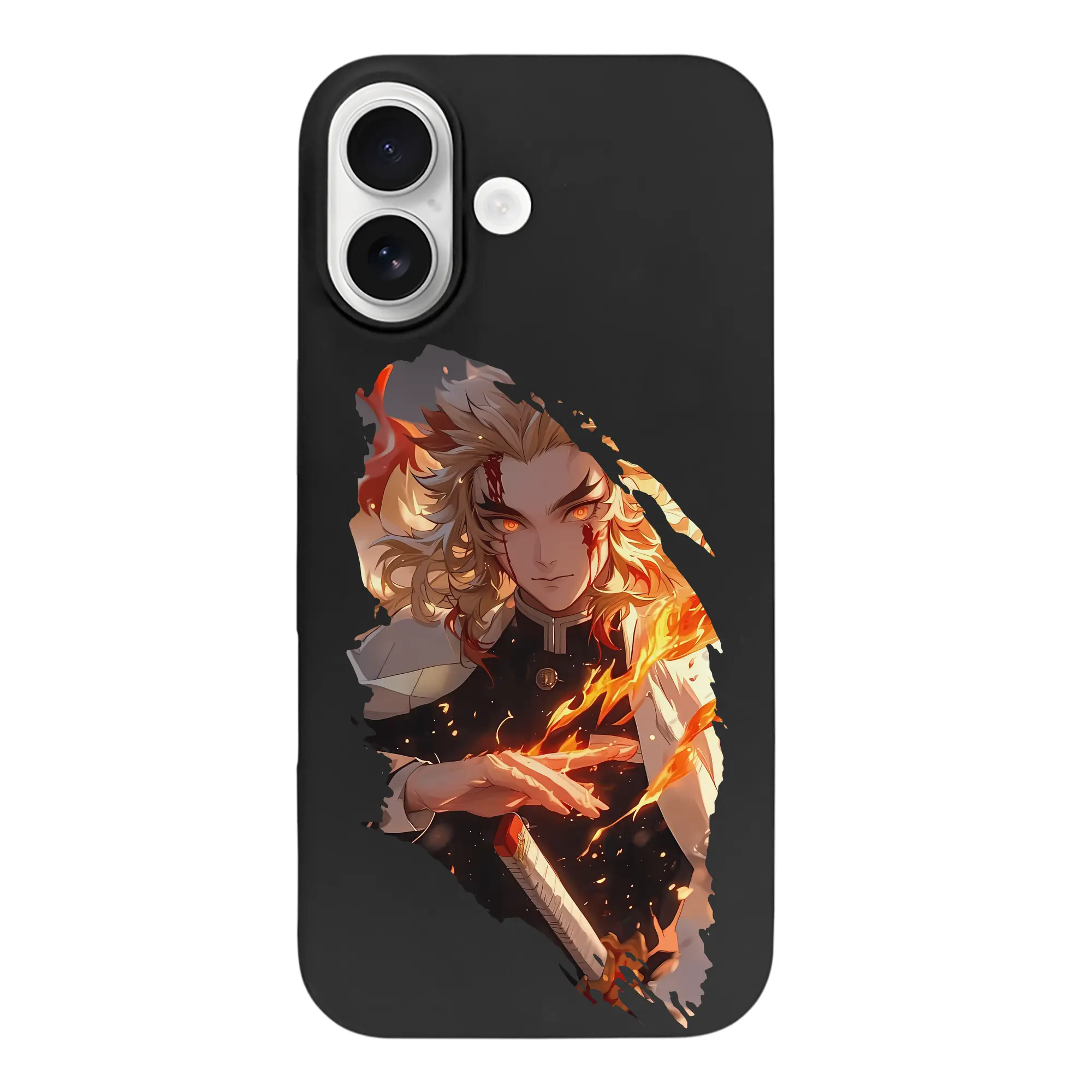 鬼滅の刃 グッズ,煉獄 杏寿郎 - iPhone 17 シリーズ シリコンケース 薄型 耐衝撃 指紋防止 ソフトタッチカバー 精密フィット 傷防止 保護ケース iPhone 17/17 Air/17 Pro/17 Pro Max 対応